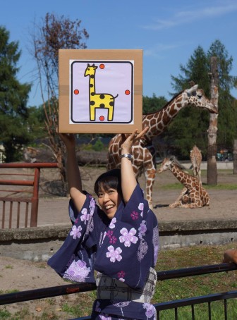 Madoka Kitao podczas wizyty we wrocławskim ZOO